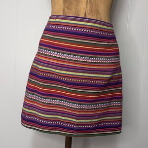 Shrinking Violet Womens Boho Mini Skirt Size S Southwestern Aztec Beachy Hippie